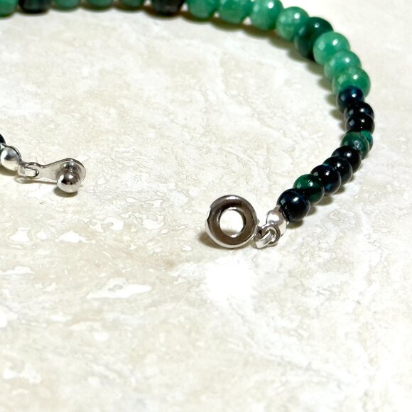2/$20, Green Multi Stone Bracelet, Genuine Malachite, Nephrite & Chryocolla - Picture 2 of 9